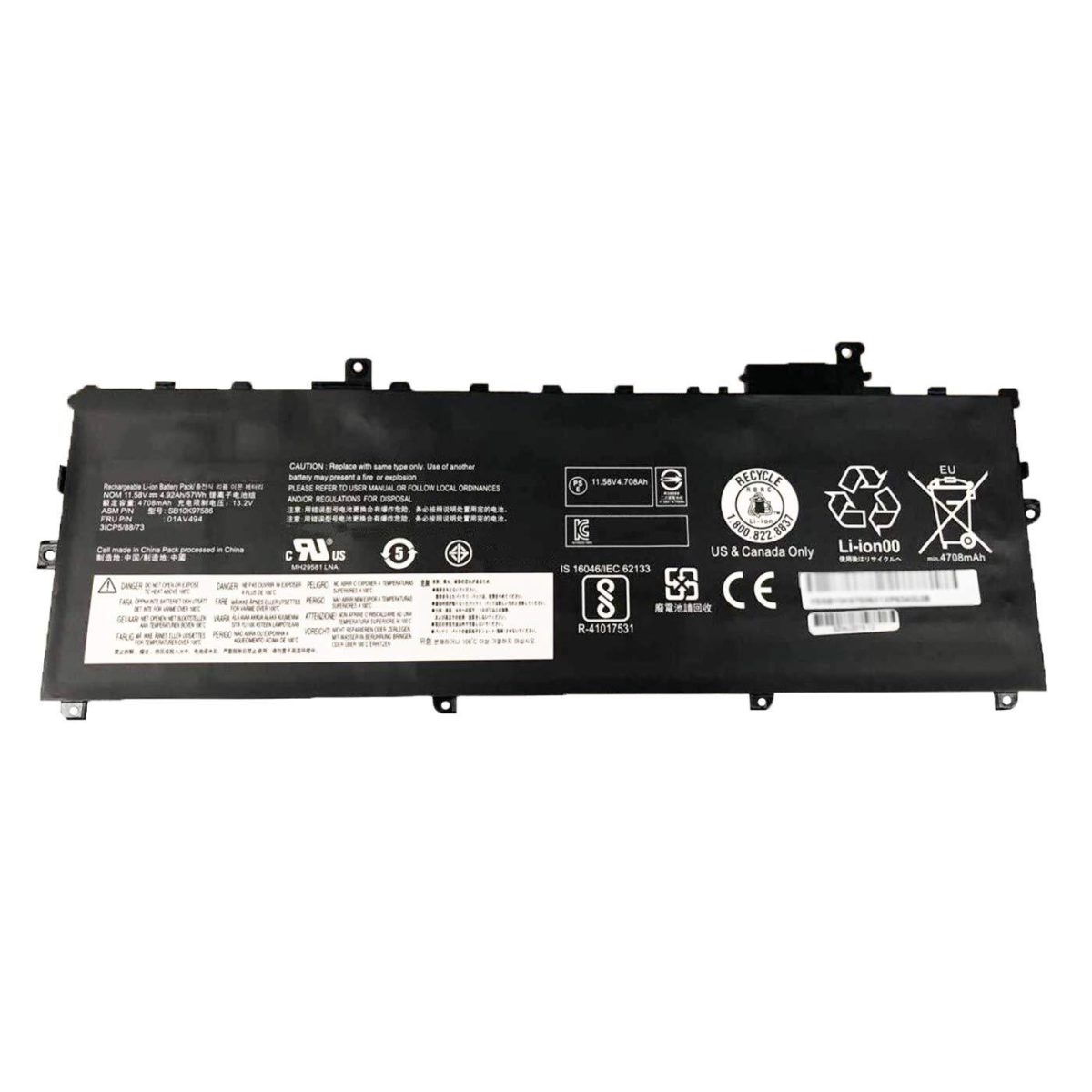Splendid Branded Laptop Battery for LENOVO 01AV429 THINKPAD X1 CARBON 5TH GEN  High Quality Battery - Image 1