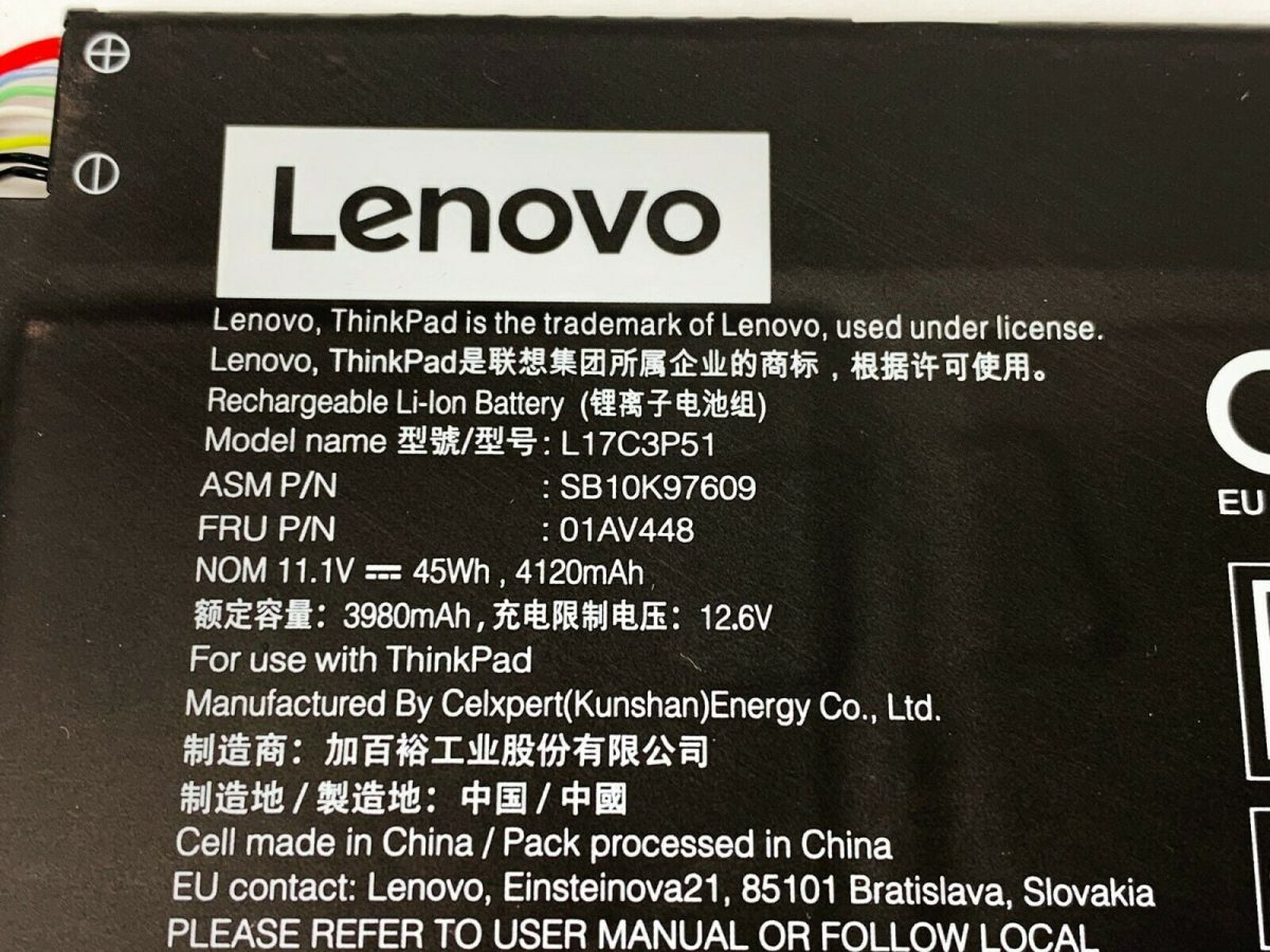 LENOVO ThinkPad E490 ( 20N8005UGE )  - L17M3P51 Original Laptop Notebook Battery - Image 3