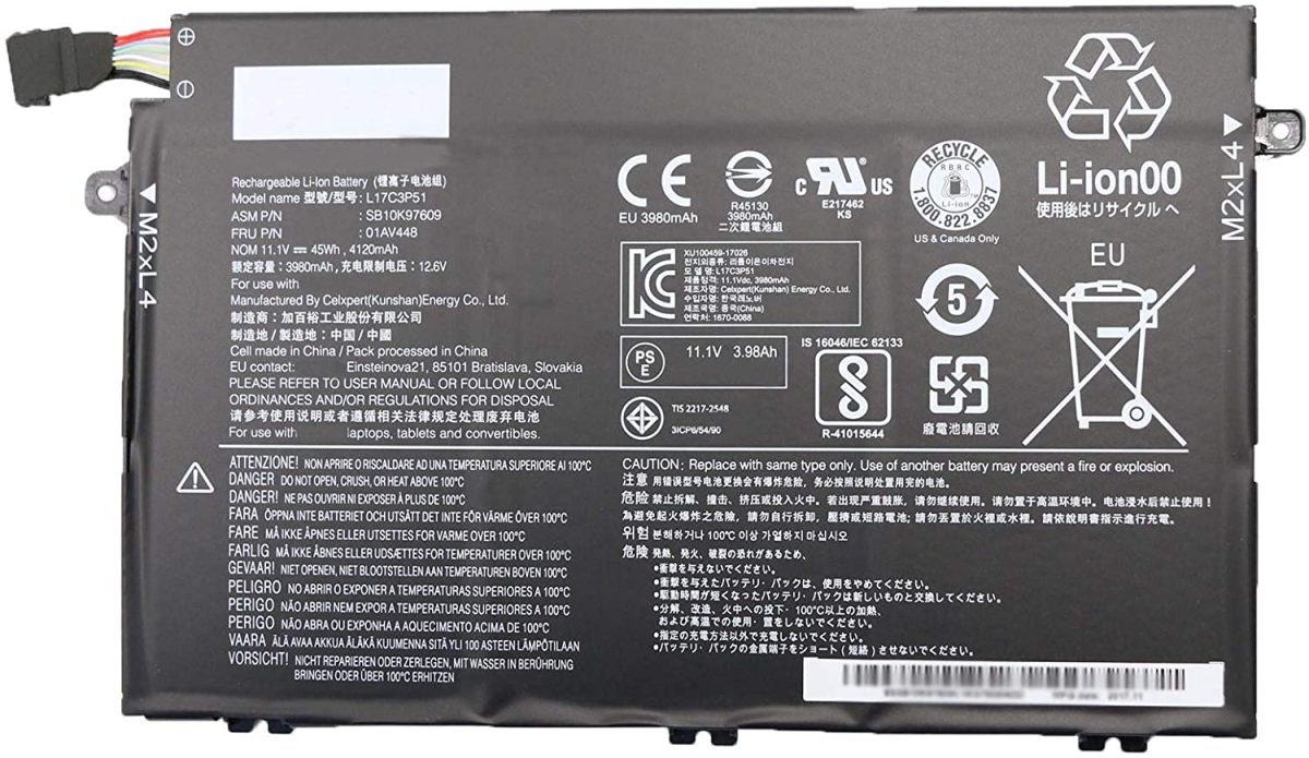 Splendid Branded Laptop Battery for LENOVO L17C3P51 High Quality Battery - Image 1