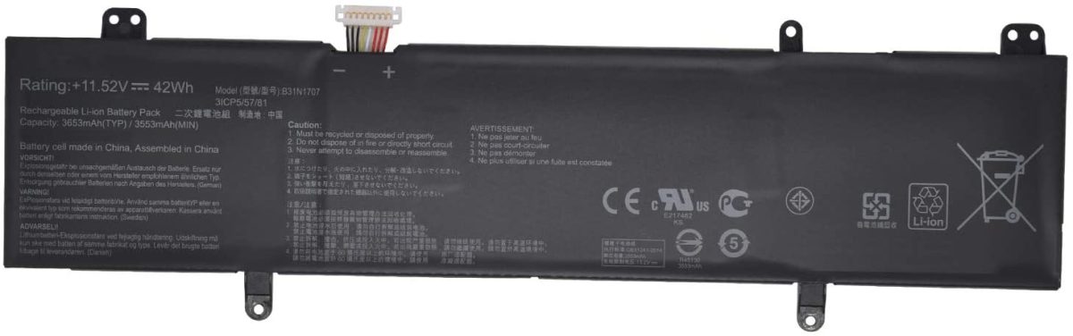 Splendid Branded Laptop Battery for ASUS B31N1707 High Quality Battery - Image 1