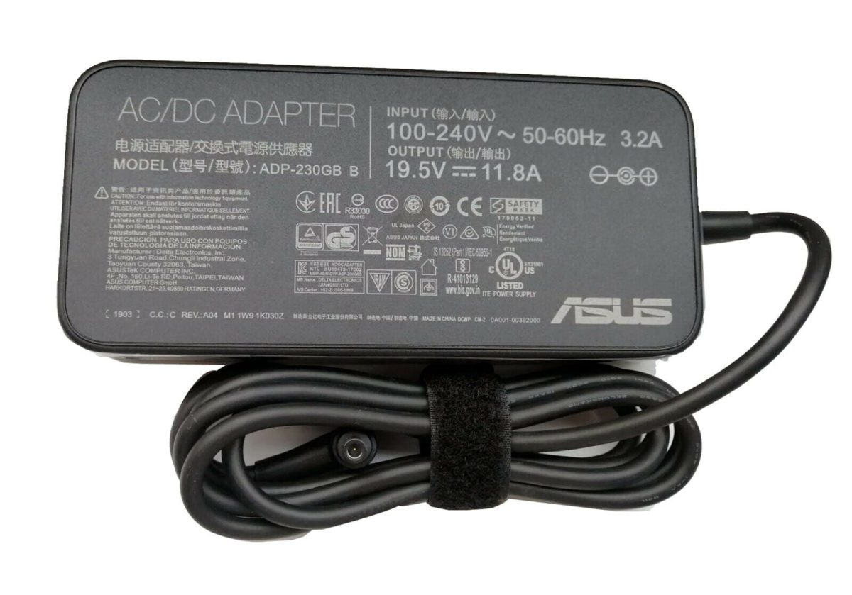 ASUS 230w Original Laptop Charger - 19.5V 11.8A Genuine AC Power Adapter  (3.7 mm) C41N1731 - Image 1