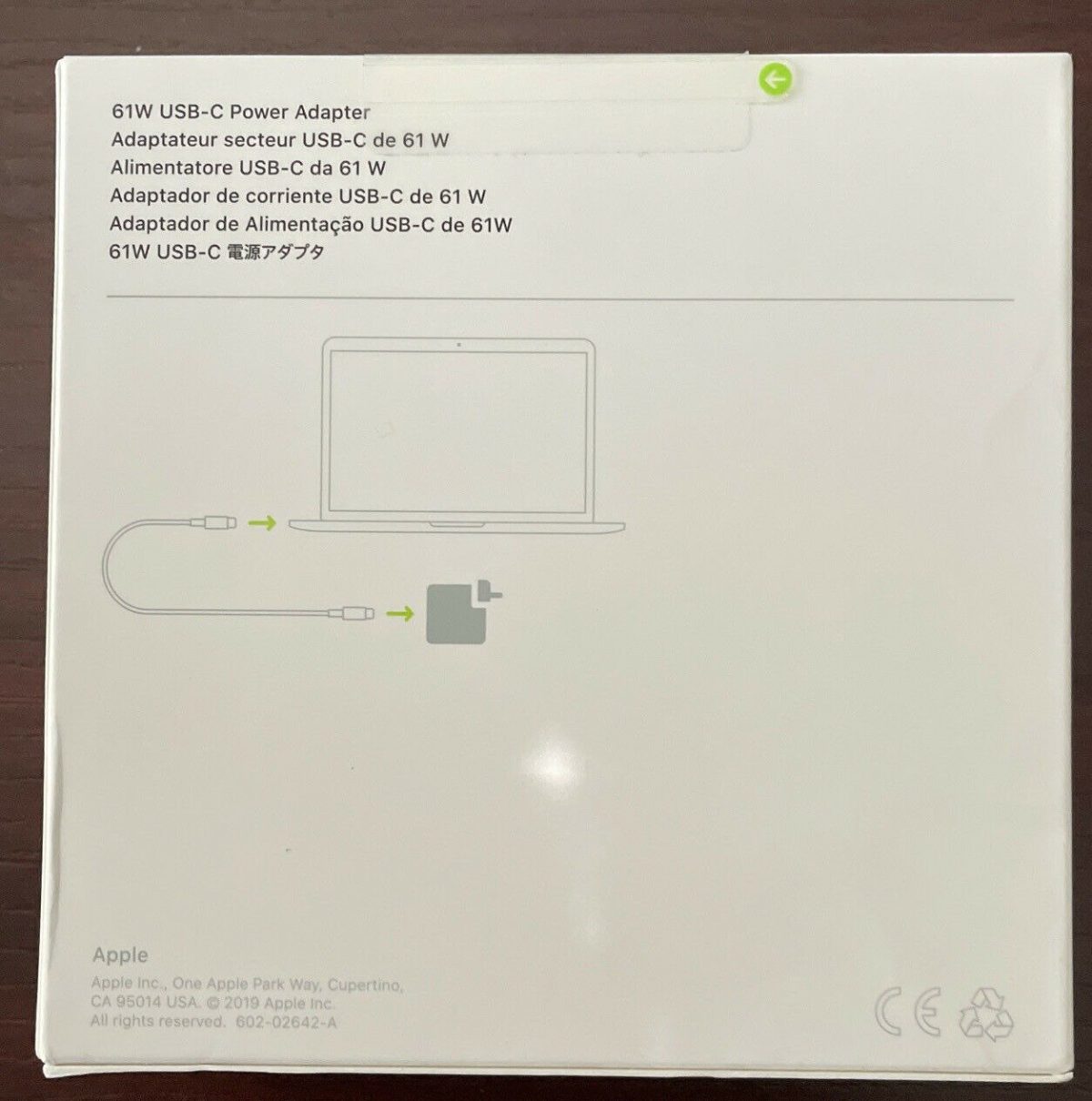 Apple 61w UCB C TYPE Laptop Charger - 20.3V 3.A Apple Oem AC Power Adapter A1713 - Image 2