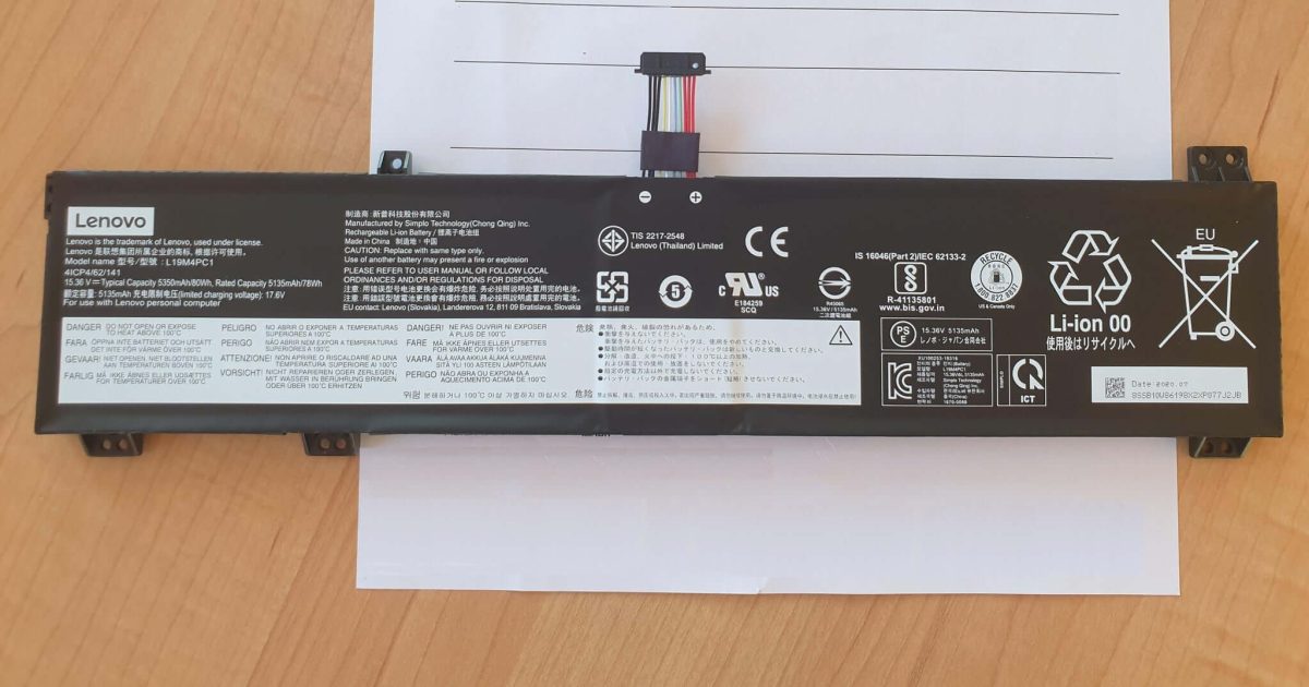 LENOVO L19M4PC1 - L19C4PC1  Original  Laptop Notebook Battery - Image 1