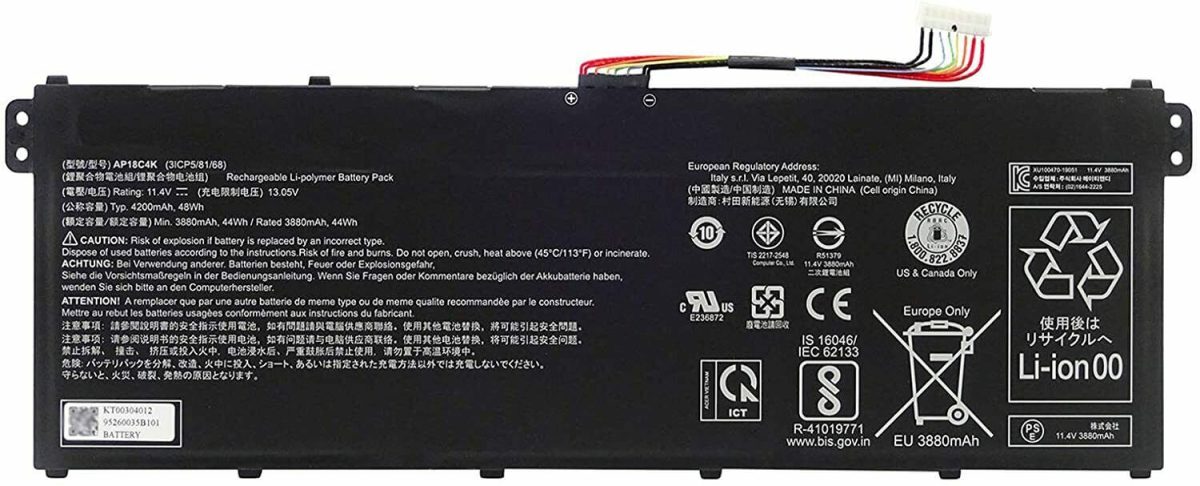 Splendid Branded Laptop Battery for Acer AP18C4K High Quality Battery - Image 1