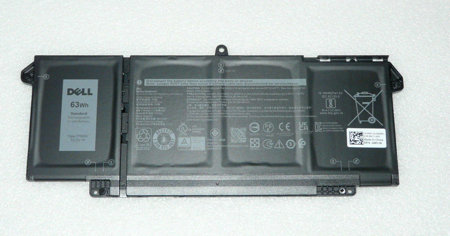 DE7FMXVPCG-03 DELL 7FMXV - 7FMXV Genuine Original Laptop Notebook Battery - Image 1