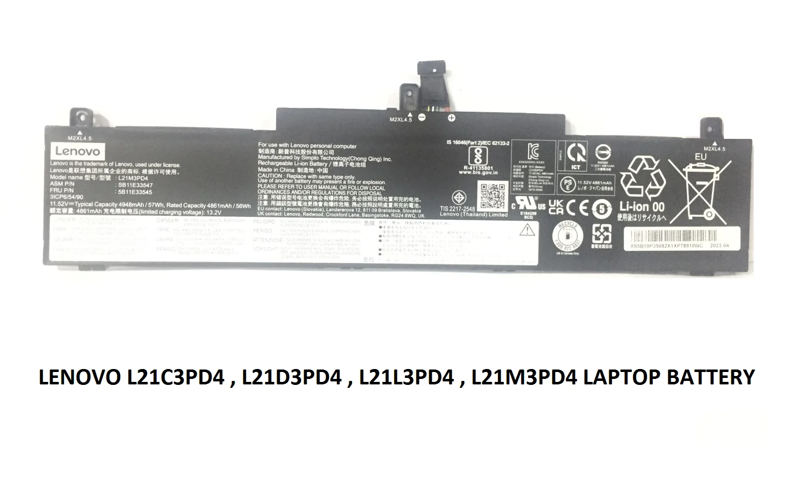 1 LENOVO L21C3PD4 - L21C3PD4 Original  Laptop Notebook Battery - Image 1