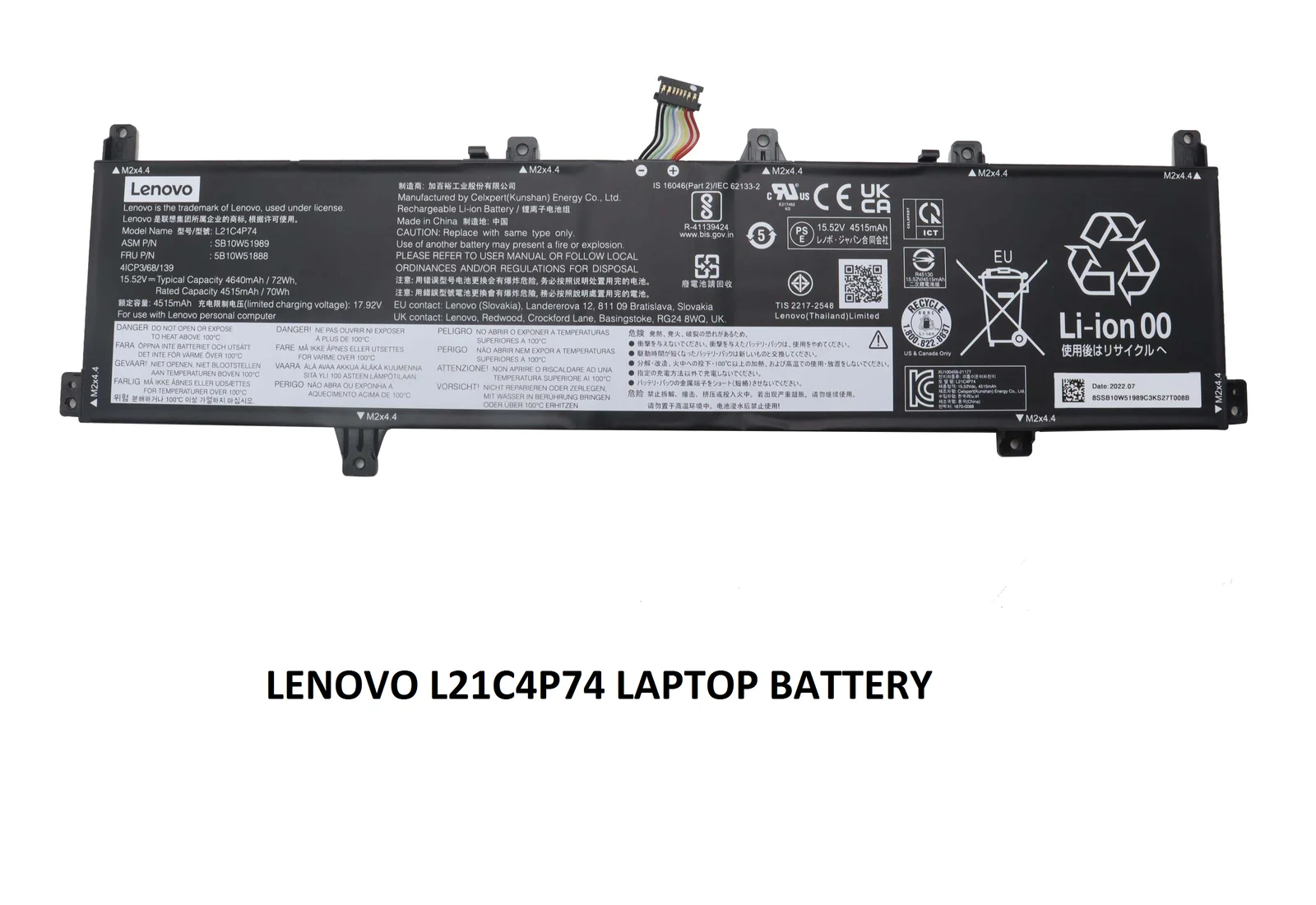 1 LENOVO L21C4P74 - L21C4P74 Original  Laptop Notebook Battery - Image 1