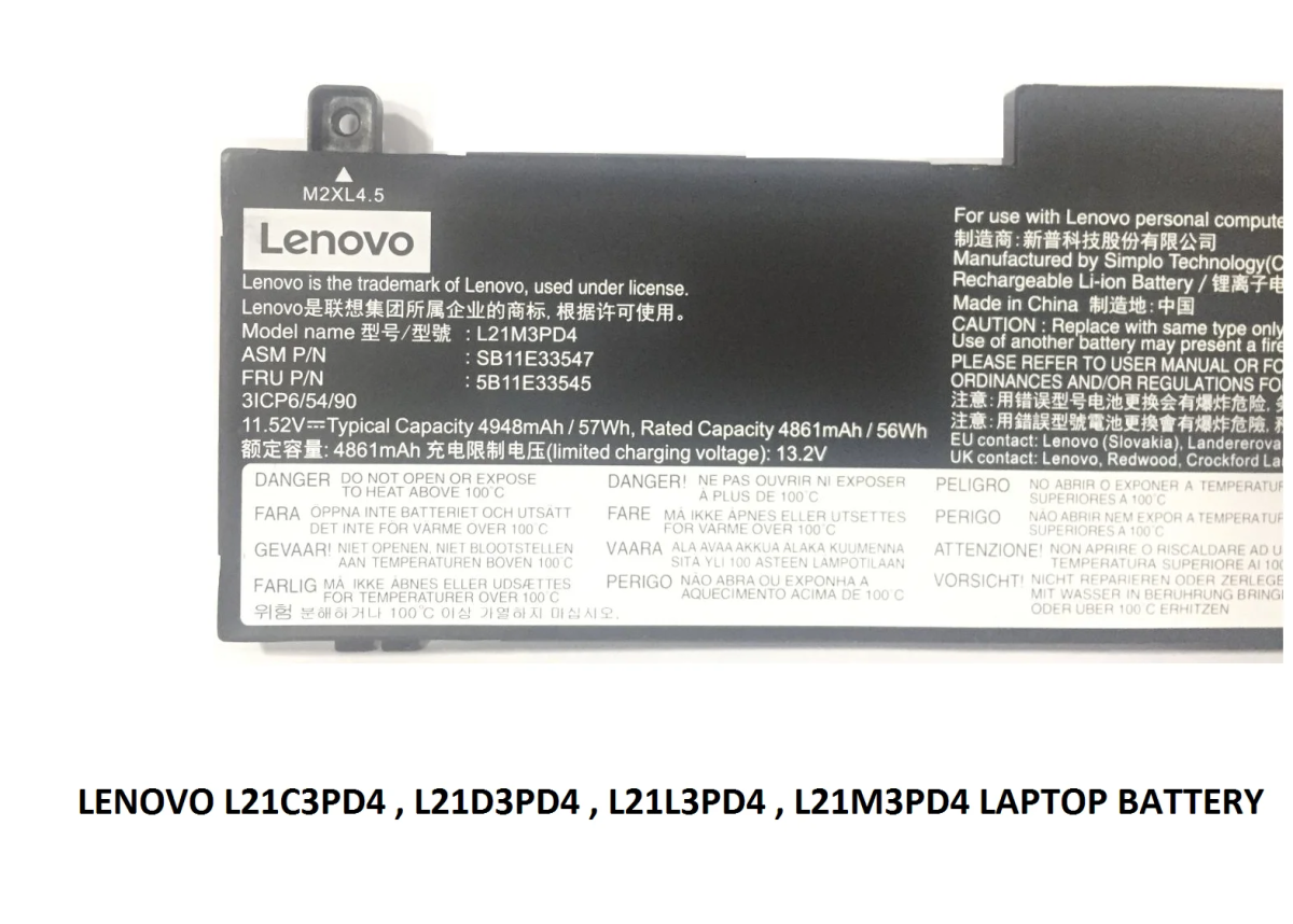 LENOVO L21C3PD4 - L21C3PD4 Original  Laptop Notebook Battery - Image 3