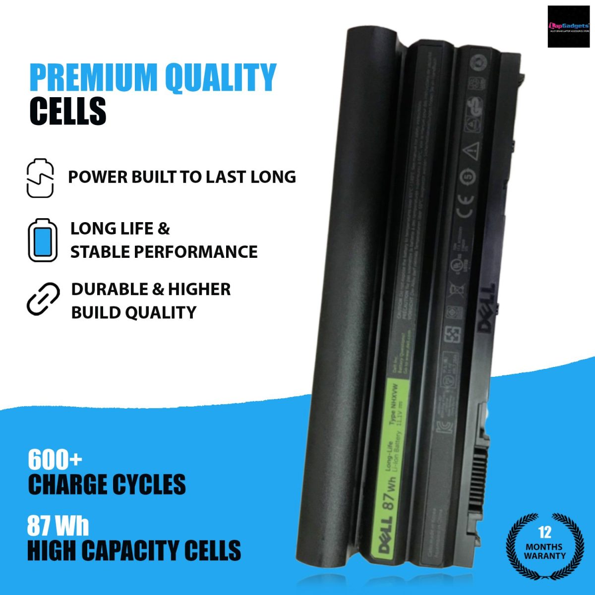 9 CELL DELL E5420 - NHXVW Genuine Original  Laptop Notebook Battery - Image 6