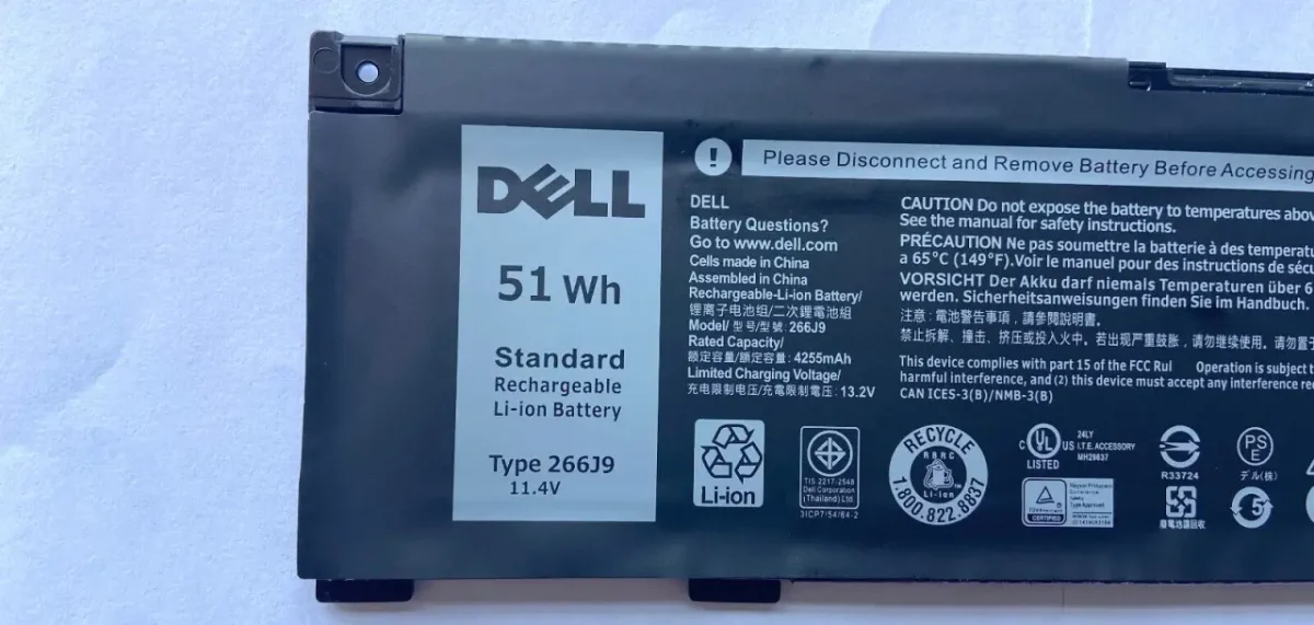 DELL M4GWP - 266J9 Original Laptop Notebook Battery - Image 4
