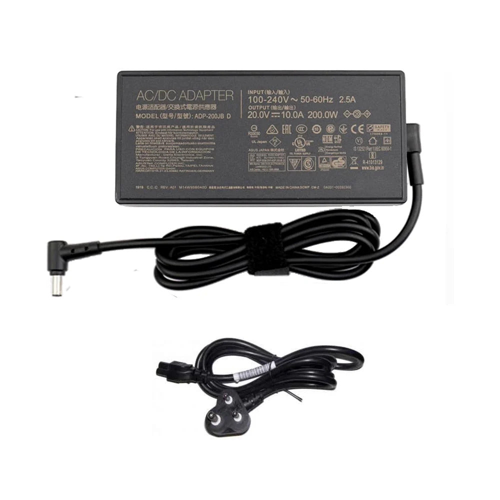 1-5.jpg ASUS Laptop Charger 200W 20V 10A Original Adapter (5.5 mm x 2.5 mm) (1 Yr Warranty) (Power Cord Included) - Image 1