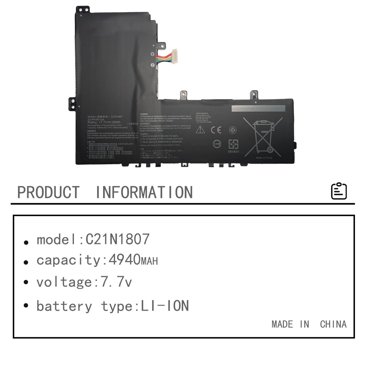 ASUS C21N1807 - C21N1807 Original Laptop Notebook Battery (1 Yr Warranty) - Image 10