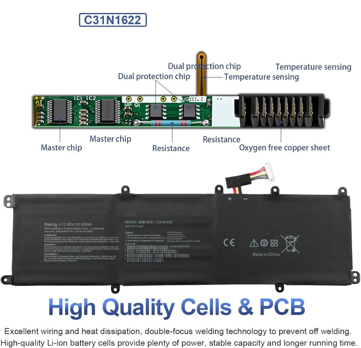 ASUS C31N1622 - C31N1622 Original Laptop Notebook Battery (1 Yr Warranty) - Image 13