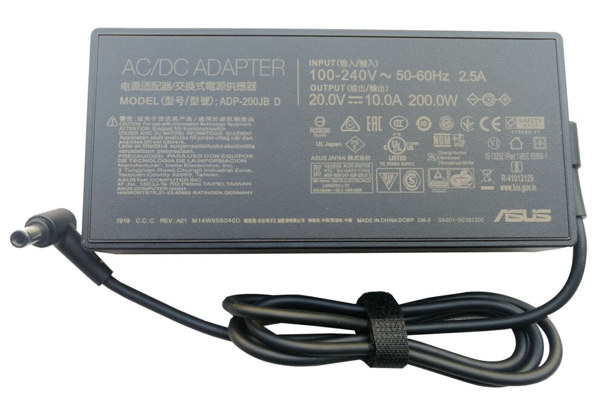 ASUS Laptop Charger 200W 20V 10A Original Adapter (6.0 mm x 3.7 mm) (1 Yr Warranty) (Power Cord Included) - Image 3
