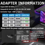 ASUS Laptop Charger 100W 20V 5.0A Original Adapter (Type-C) (1 Yr Warranty) (Power Cord Included) - Image 7