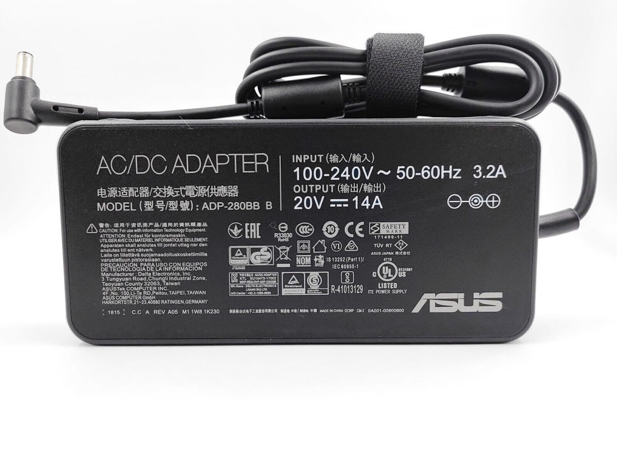 ASUS Laptop Charger 280W 20V 14A Original Adapter (6.0 mm x 3.7 mm) (1 Yr Warranty) (Power Cord Included) - Image 4