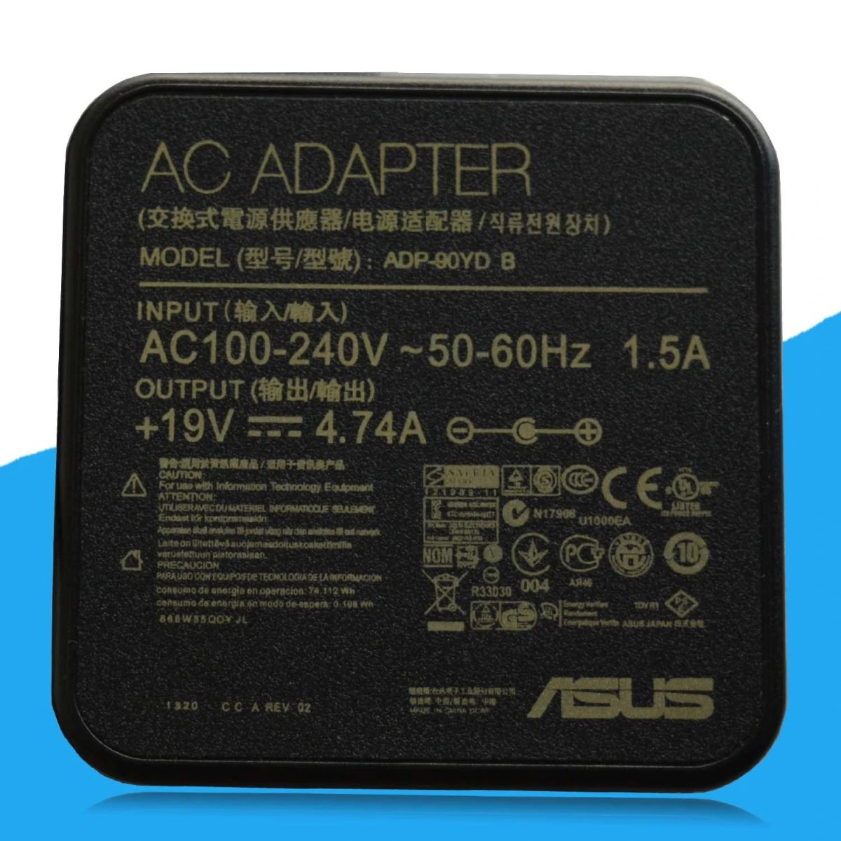 ASUS Laptop Charger 90W 19V 4.74A Original Adapter Model no : ADP-90YD B (5.5 mm x 2.5 mm) (1 Yr Warranty) (Power Cord Included) - Image 2