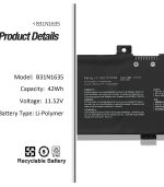 ASUS A705 - B31N1635 Original Laptop Notebook Battery (1 Yr Warranty) - Image 3