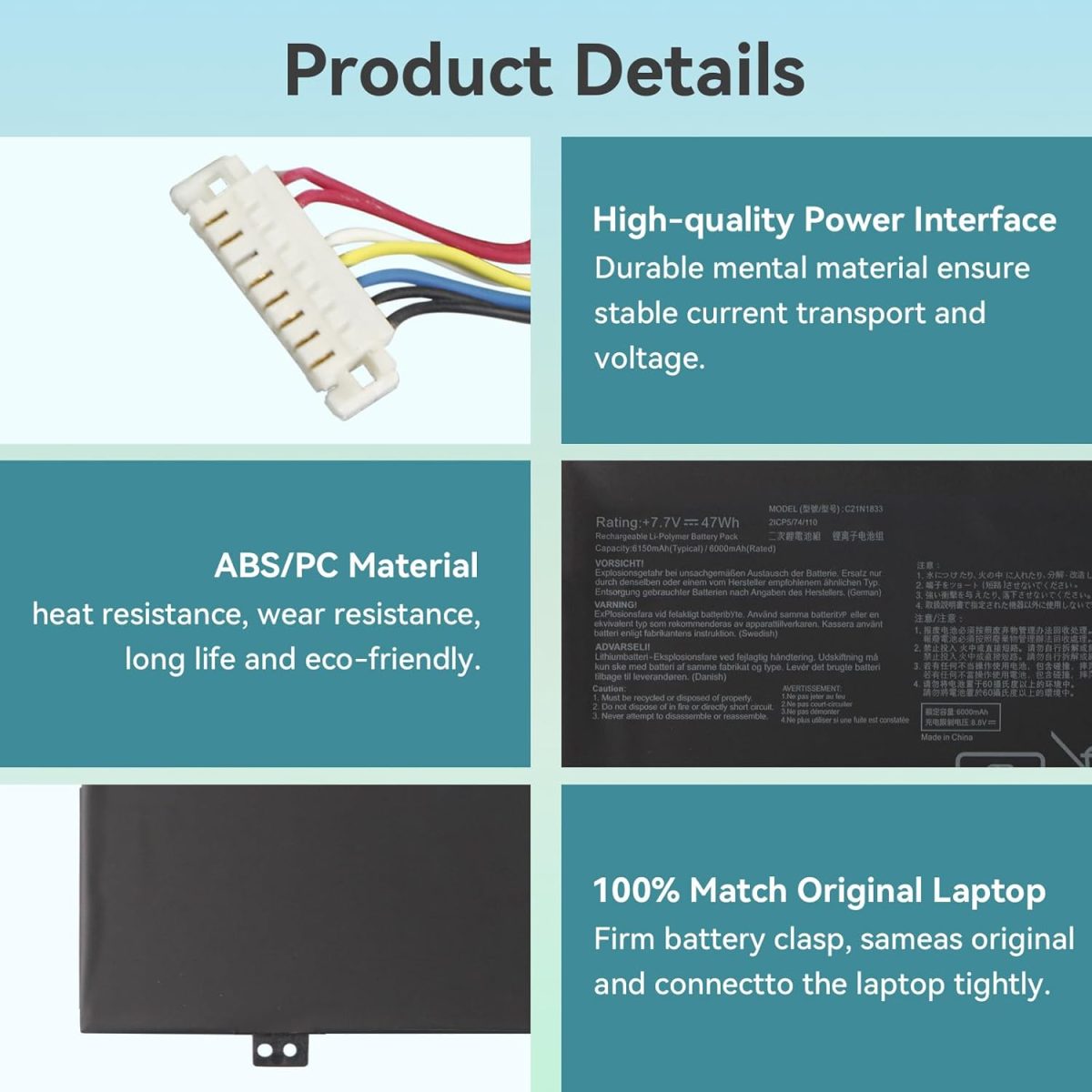 ASUS BX431FA - C21N1833 Original Laptop Notebook Battery (1 Yr Warranty) - Image 11