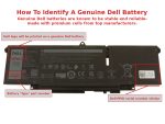 DELL 047T0 0CTJJ6 0HYH8 P126F P126F001 P175G P175G001 P176G P176G001 WW8N8
- 3 cell 66DWX 57Wh Genuine Original Laptop Notebook Battery ( 1 Yr Warranty ) - Image 5