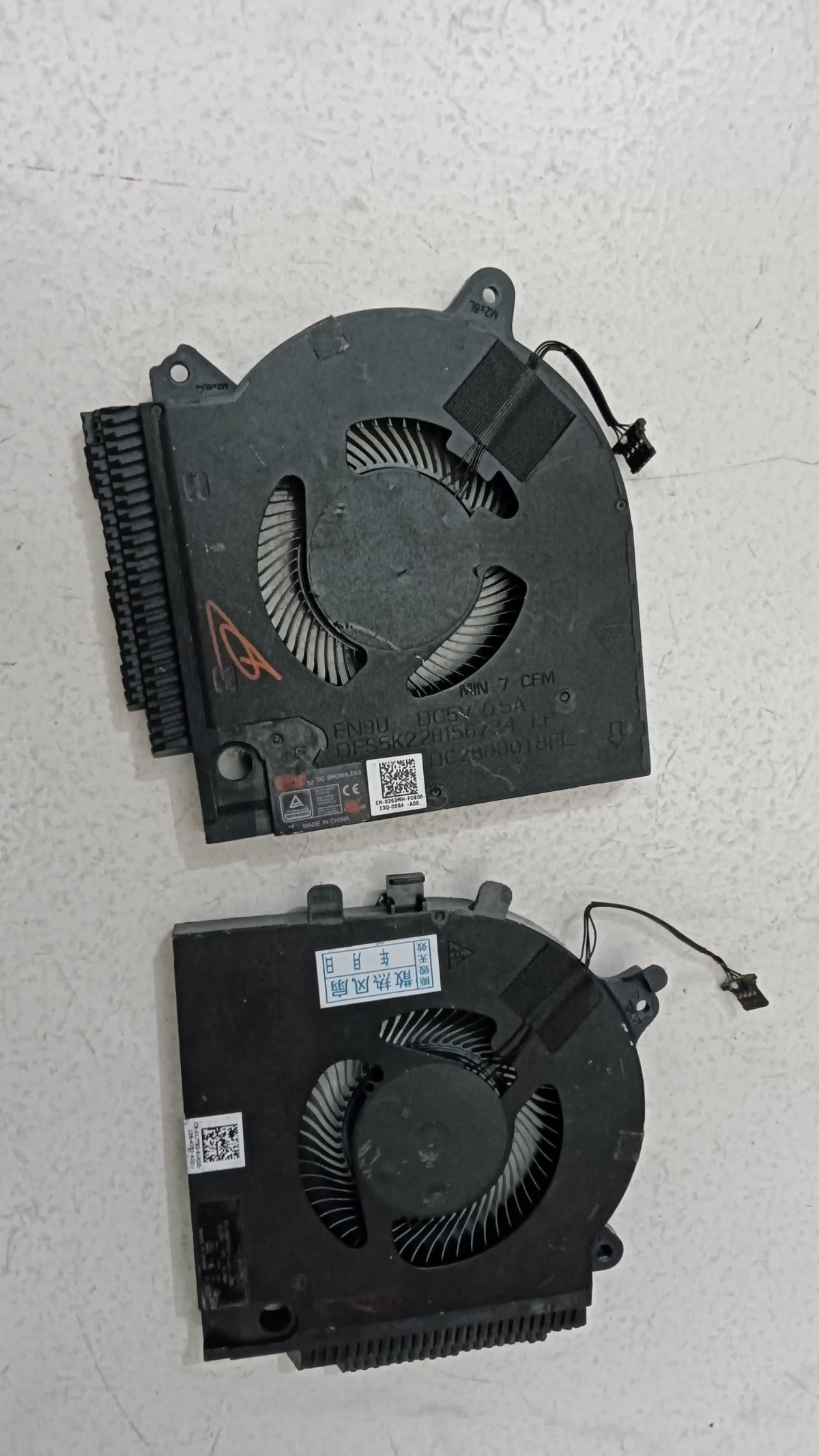 Original FAN Pair ( CPU & GPU ) Dell G15 5510 P/N : 05YW78 - Image 3