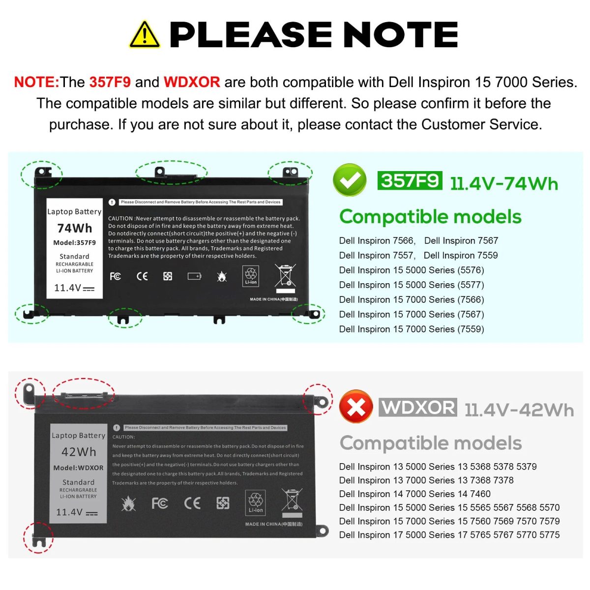 DELL  Inspiron 15 7559 – 357F9 Genuine Original Laptop Notebook Battery ( 1 Yr Warranty ) - Image 6