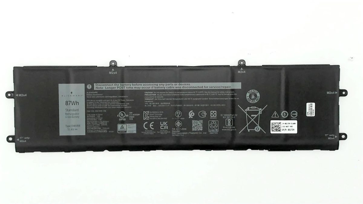 DELL Alienware X15 R2 – DWVRR Genuine Original Laptop Notebook Battery ( 1 Yr Warranty ) - Image 2