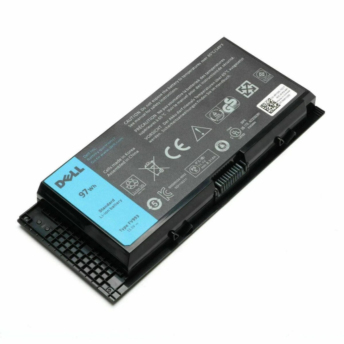 DELL 0TN1K5 0FVWT4 3121177 3121176 97KRM K4RDX 45111980 45111744 7DWMT -  9 Cell FV993 Genuine Original Laptop Notebook Battery ( 1 Yr Warranty ) - Image 3