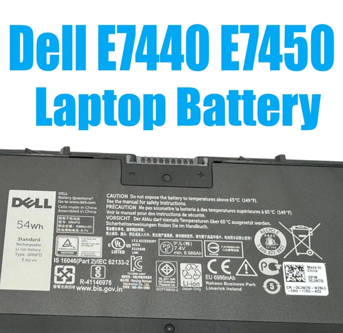 DELL Latitude E7250 - 3RNFD Genuine Original Laptop Notebook Battery ( 1 Yr Warranty ) - Image 10