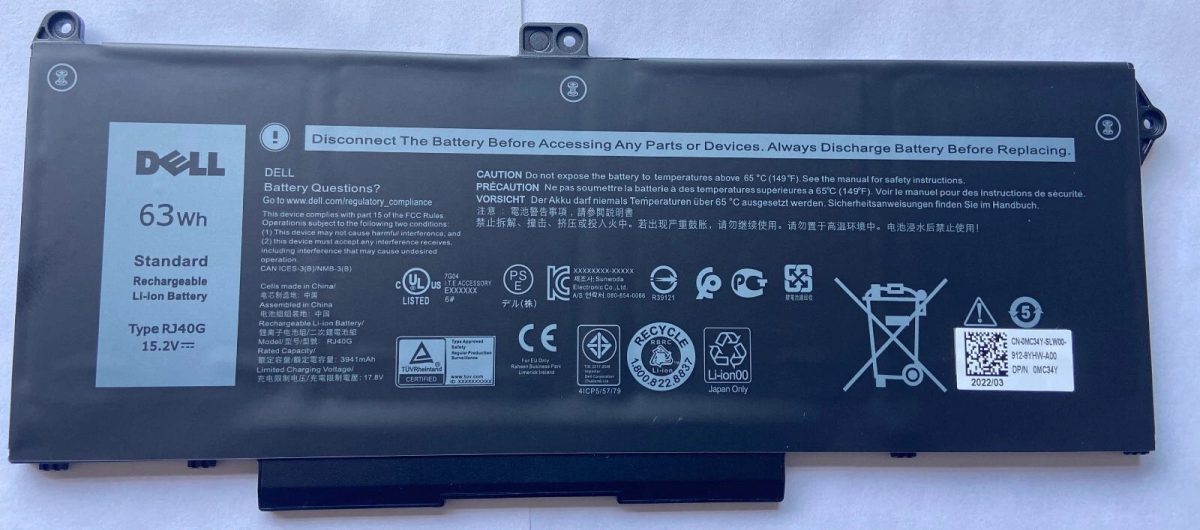 DELL 075X16 - RJ40G Genuine Original  Laptop Notebook Battery ( 1 Yr Warranty ) - Image 3