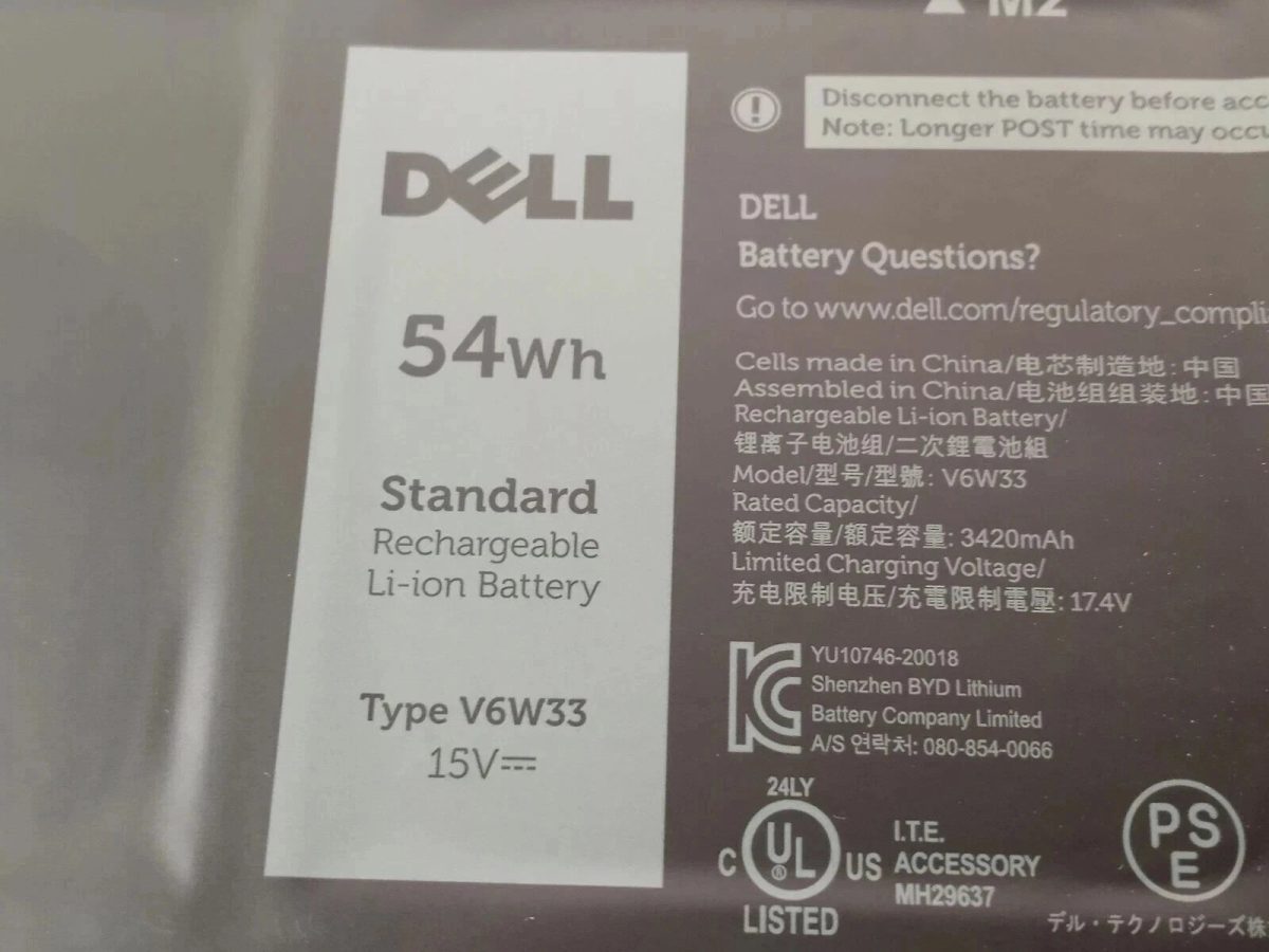 DELL Latitude 15 3530 - V6W33 Genuine Original  Laptop Notebook Battery ( 1 Yr Warranty ) - Image 4