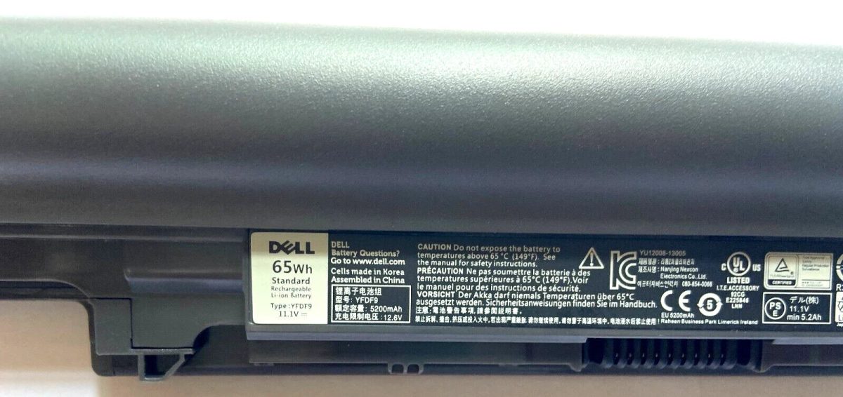 DELL 5MTD8 YFOF9 7WV3V HGJW8 JR6XC - 6 Cell YFDF9 Genuine Original Laptop Notebook Battery ( 1 Yr Warranty ) - Image 6