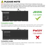 DELL 0DRRP DIN02 P54G JD25G 90V7W JHXPY - JD25G Genuine Original Laptop Notebook Battery ( 1 Yr Warranty ) - Image 6
