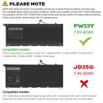 DELL RNP72 0RNP72 0TP1GT TP1GT - PW23Y Genuine Original  Laptop Notebook Battery ( 1 Yr Warranty ) - Image 5
